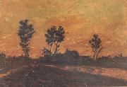 Landscape at Sunset (nn04) Vincent Van Gogh